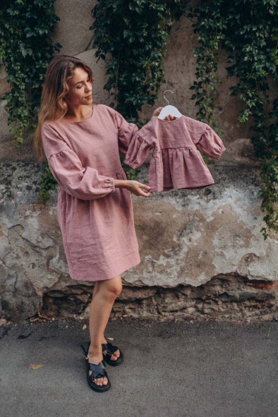 "Maison Linen" dress - Old pink