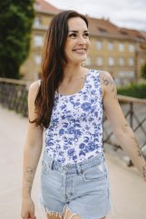 Tank top – blue flowers