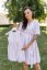 Cotton wrap dress "Celeste" - stripes - Size: 3XL/4XL