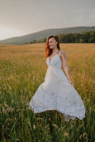 Linen wedding dress – Garnie