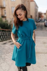 "Luna" Basic Dress - Petrol