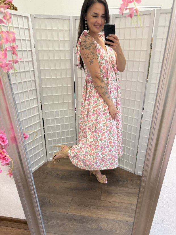 "Aura" dress - Flowers - Size: XL/2XL