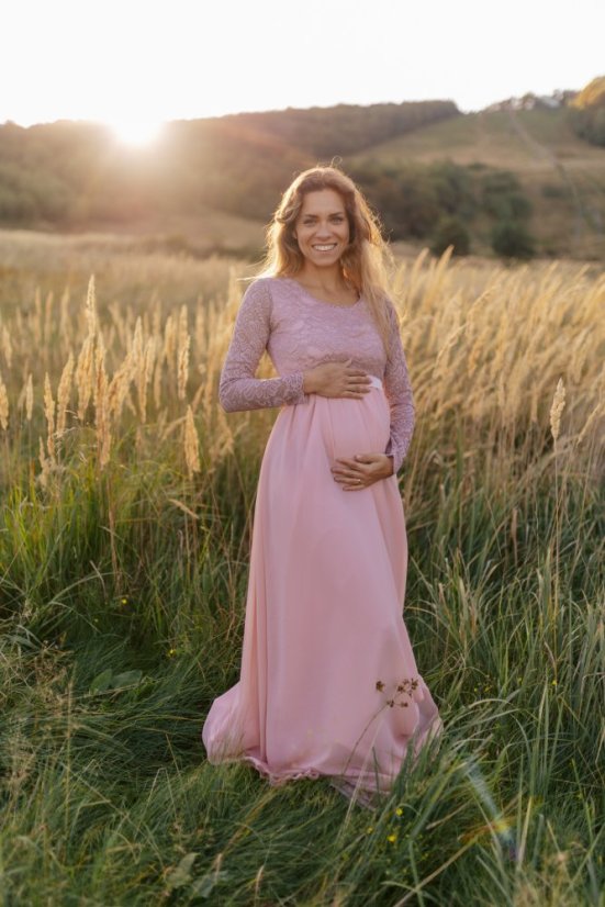 Long formal dress - Old pink