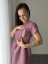 Cotton dress "Waffle" - mauve - Size: XS/S