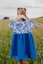 MATCHY Dress "Bohemia" Muslin - blue flowers - Size: L
