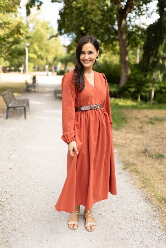 “Boho Cotton” Dress – Terracotta - Size: 3XL/4XL