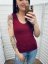 Tank breastfeeding top – burgundy
