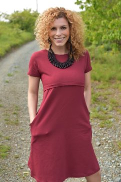 A-line cut dress - Burgundy