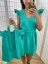 Knitted dress "Valencia" - MOM and DAUGHTER - dark mint - Size: XL/2XL
