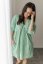 Breastfeeding "Tartana" dress - MOTHER AND DAUGHTER - green