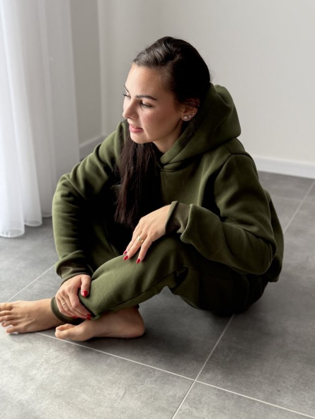 Warm tracksuit with hood - MAMA and MINI - various colors