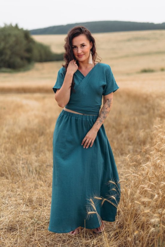 Elia Wrap Muslin Set short - Various Colors and Patterns